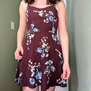 GARAGE Crossback Floral Mini Dress | Size Medium